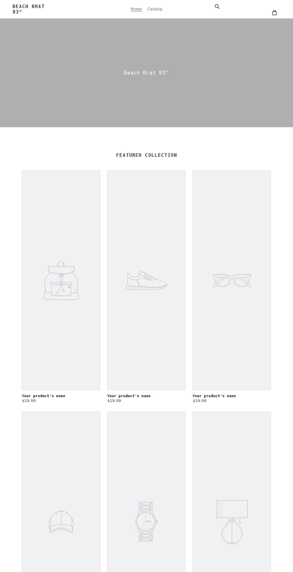 beachbrat83.com shopify website screenshot