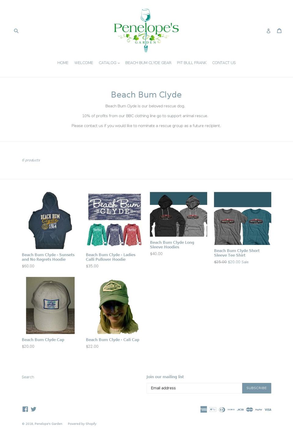 beachbumclyde.com — Shopify storefront screenshot