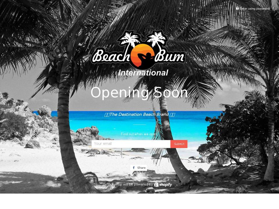 beachbuminternational.com — Shopify storefront screenshot