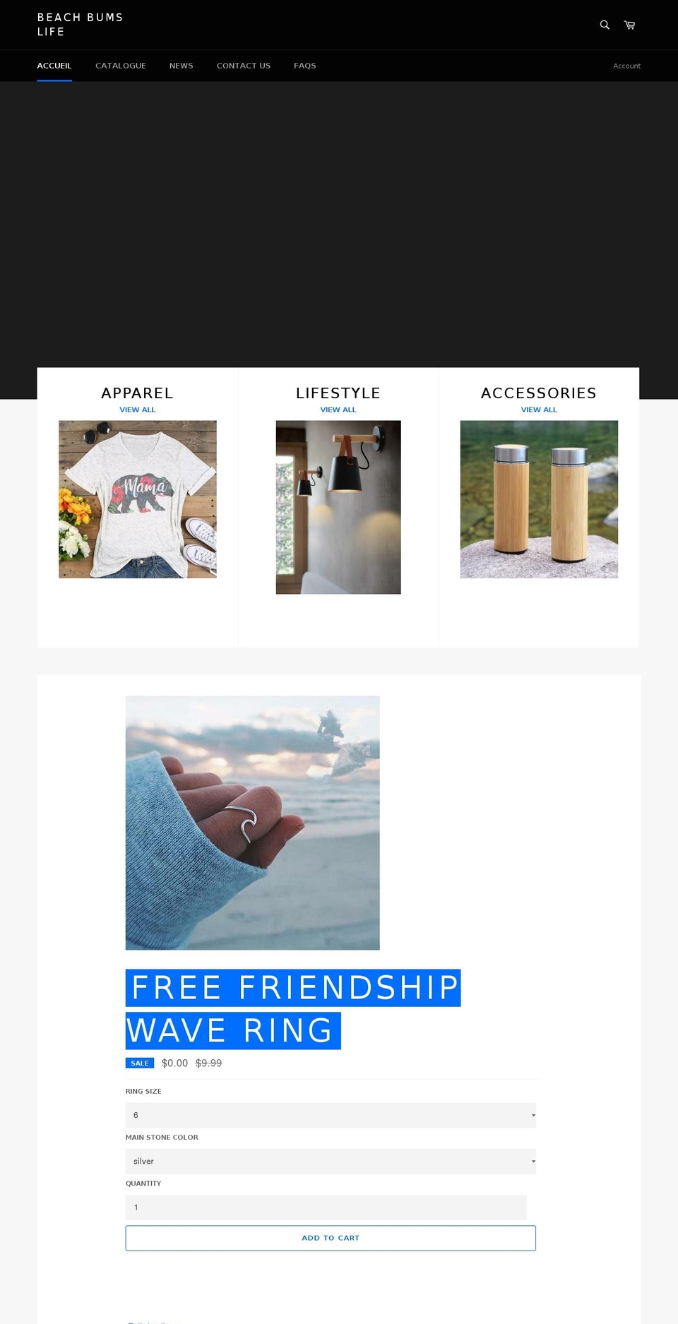 beachbumslife.com — Shopify storefront screenshot