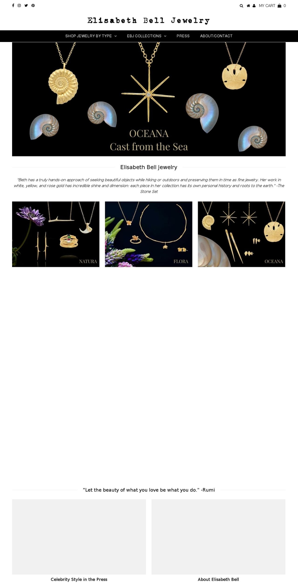 beachbybell.com — Shopify storefront screenshot