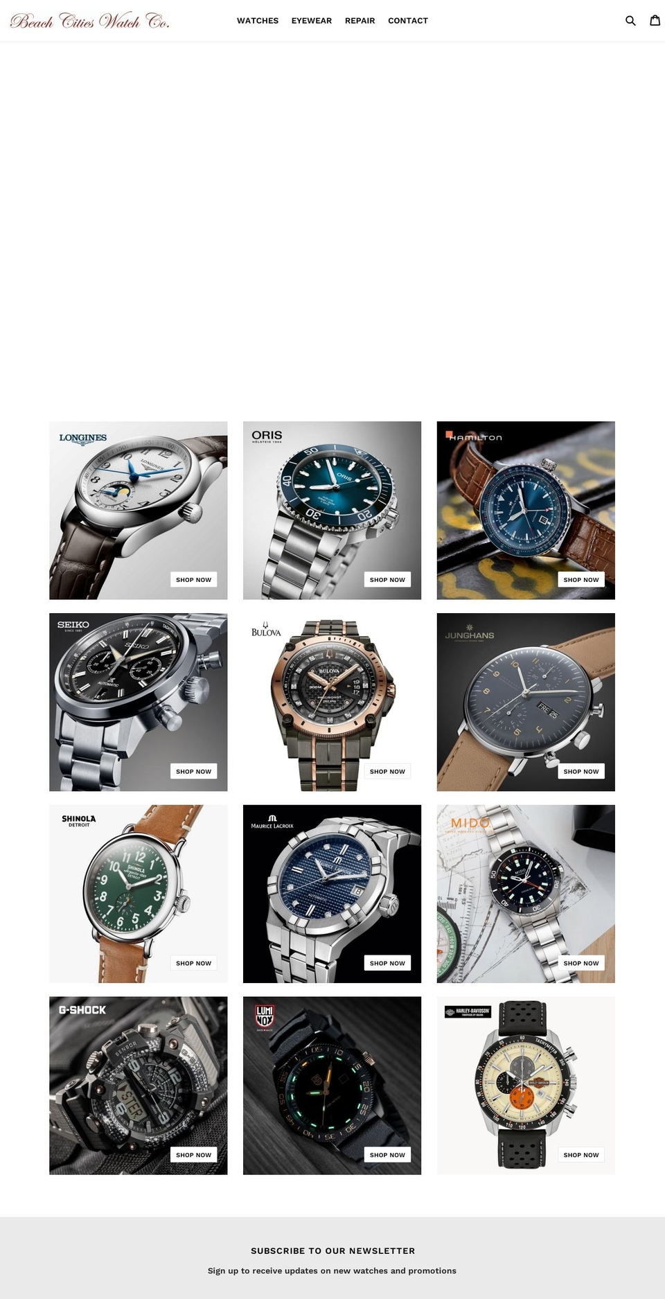 beachcitieswatchco.com shopify website screenshot