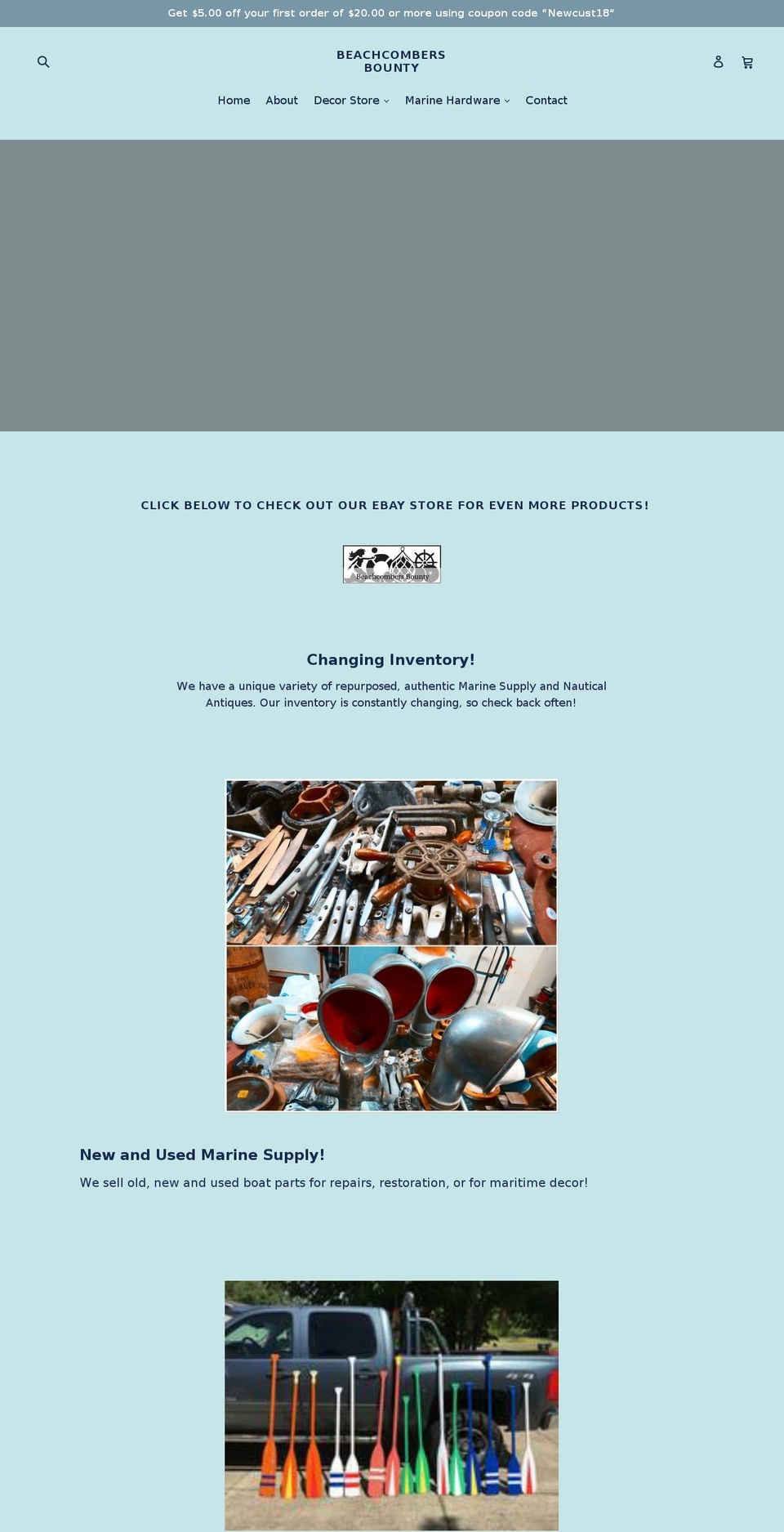 beachcombersbounty.com — Shopify storefront screenshot