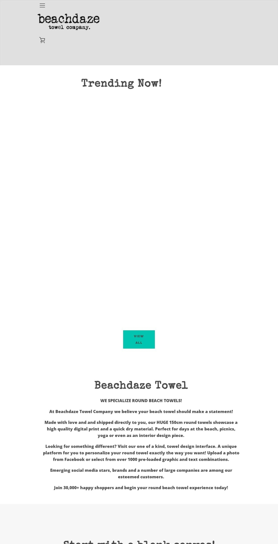 beachdazetowel.com shopify website screenshot