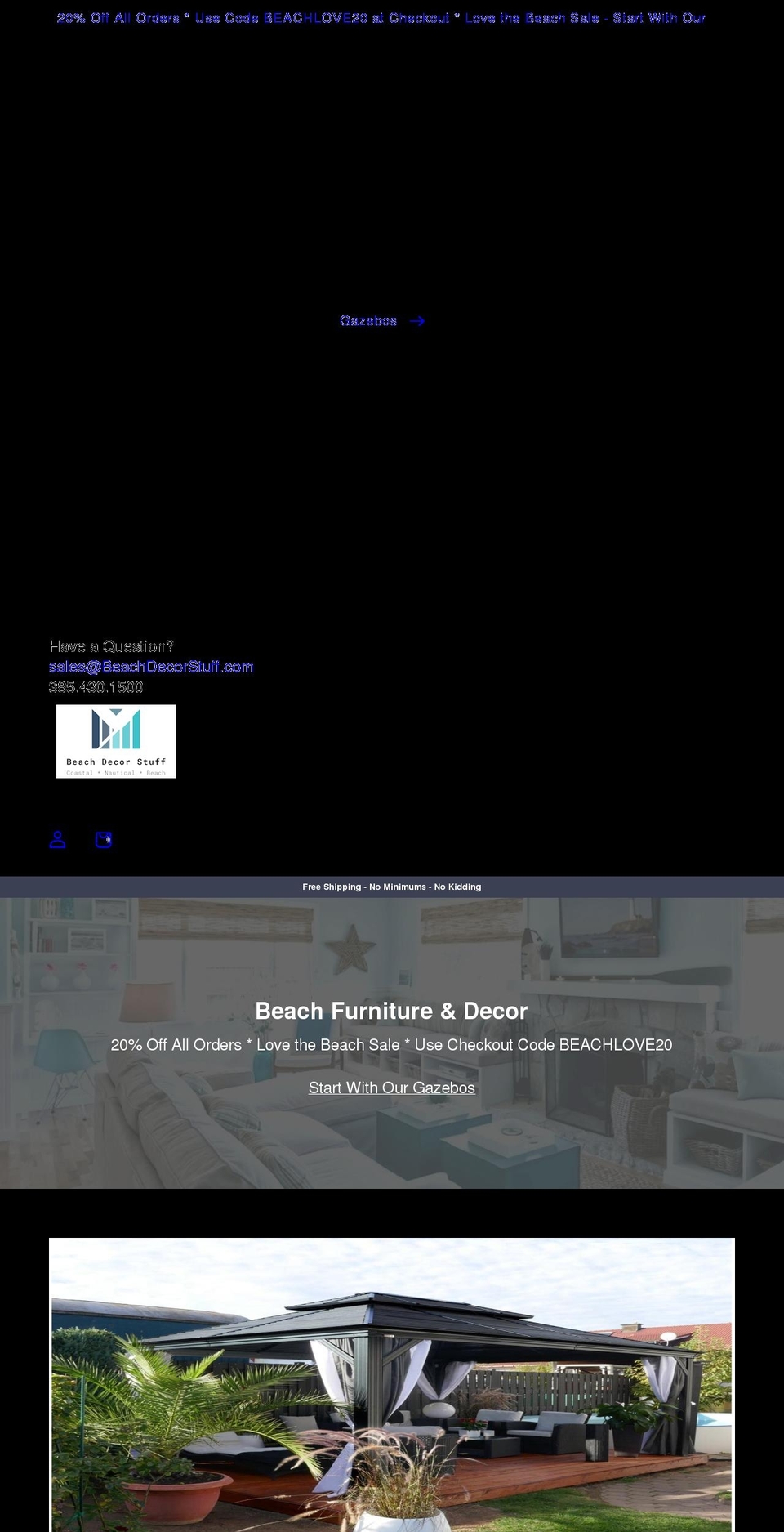 beachdecorstuff.com — Shopify storefront screenshot
