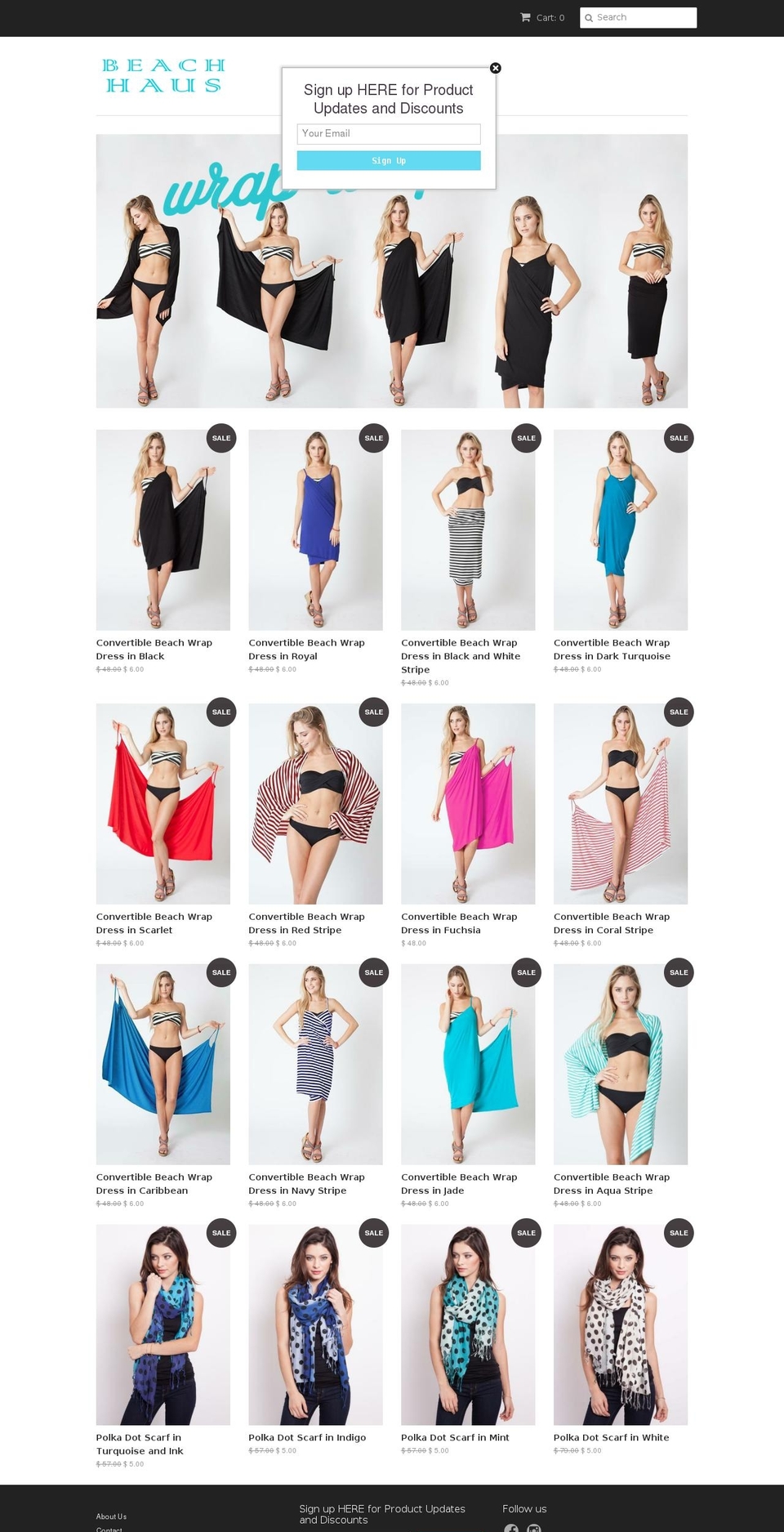 beachhauslife.com shopify website screenshot