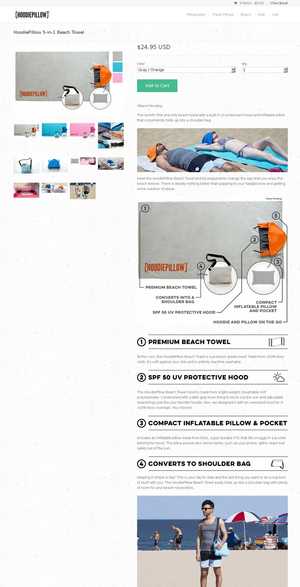 beachhoodie.info shopify website screenshot