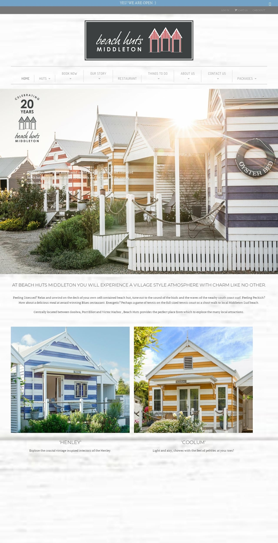 beachhuts.myshopify.com shopify website screenshot