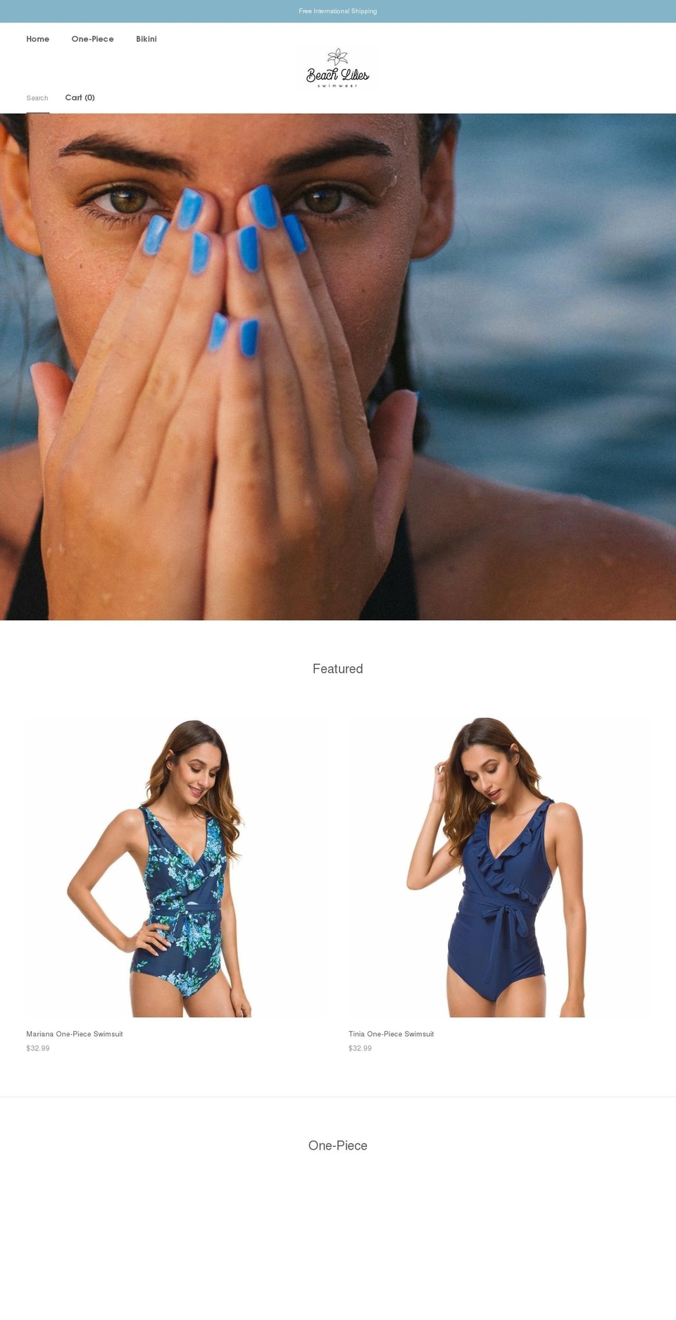 beachlilies.com shopify website screenshot