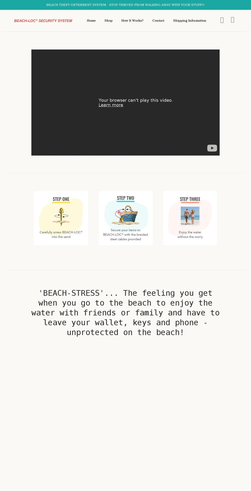 beachloc.com shopify website screenshot