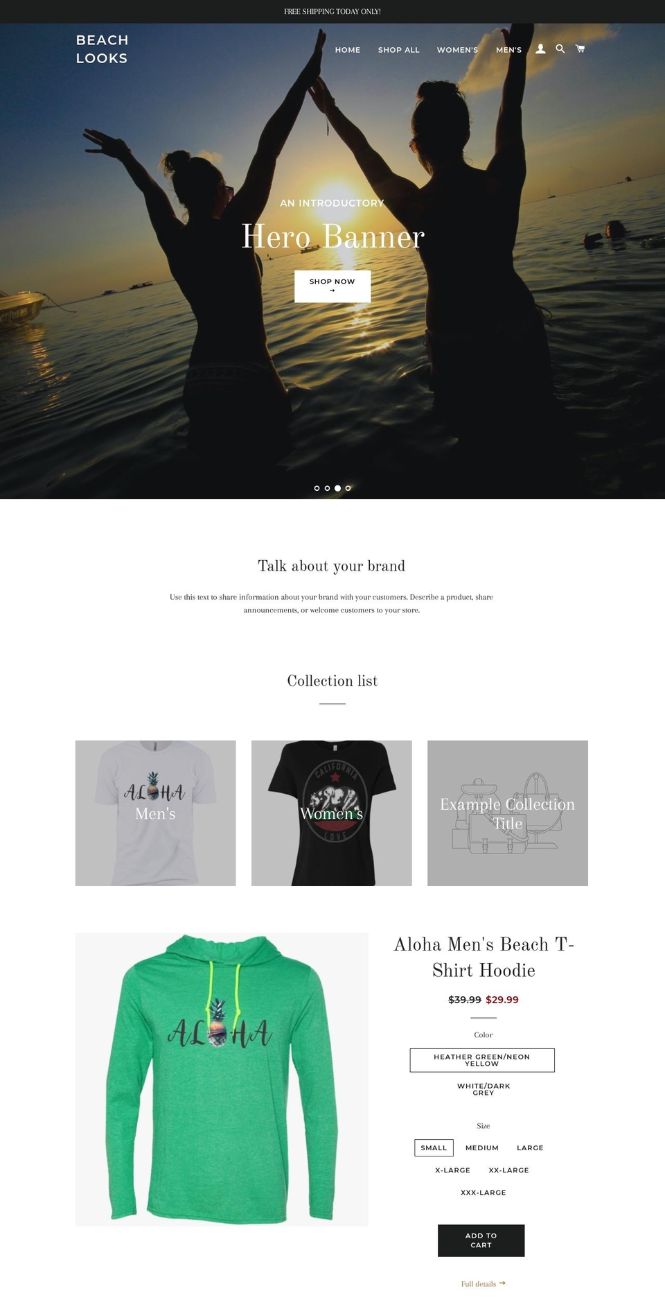 beachlooks.com shopify website screenshot