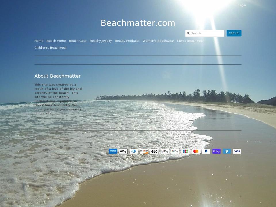 beachmatter.com — Shopify storefront screenshot