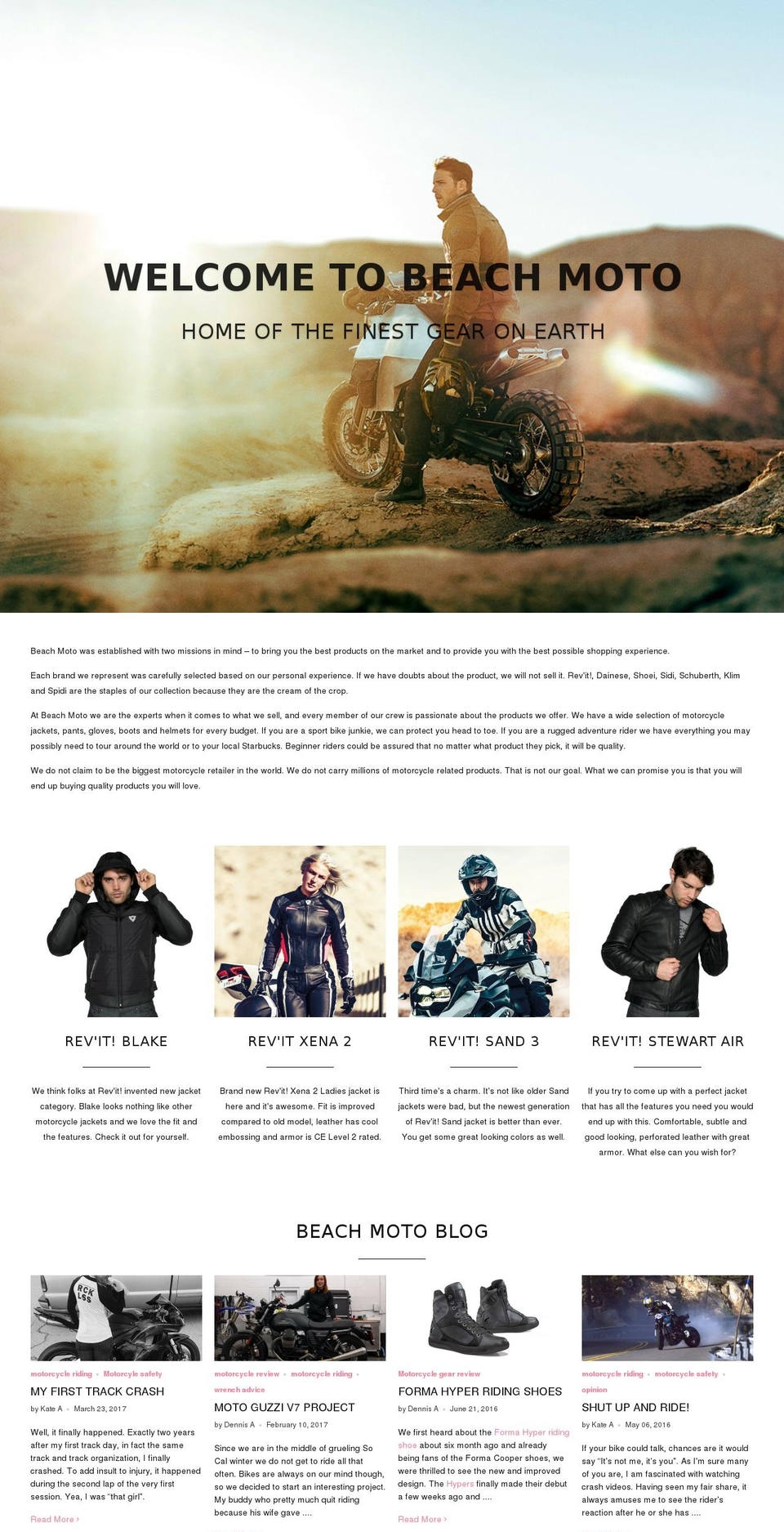 beachmoto.com shopify website screenshot