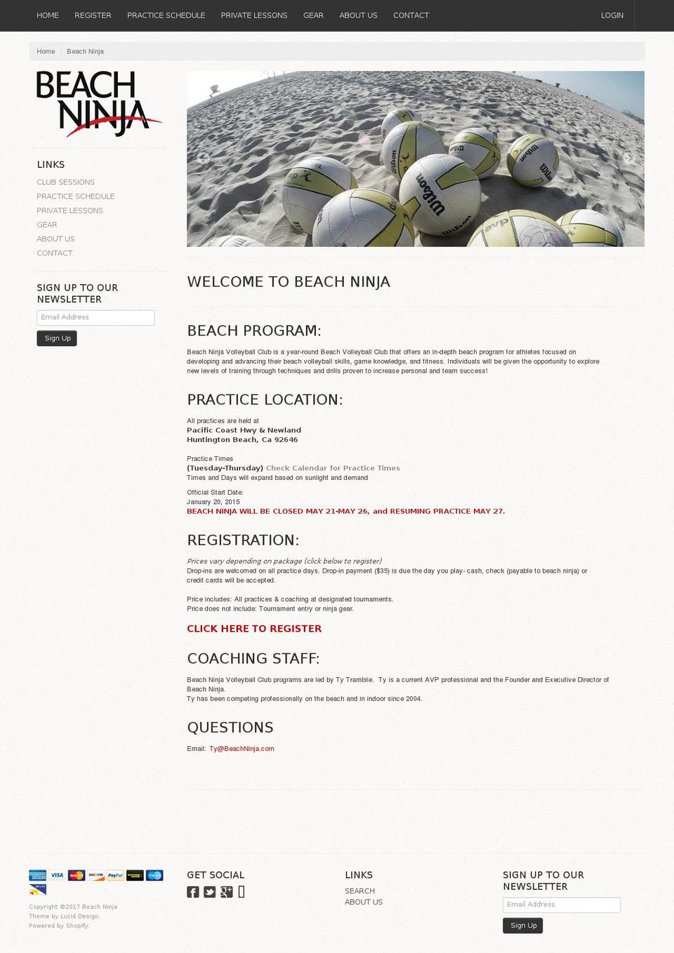 COLORBLOCK Shopify theme site example beachninja.com
