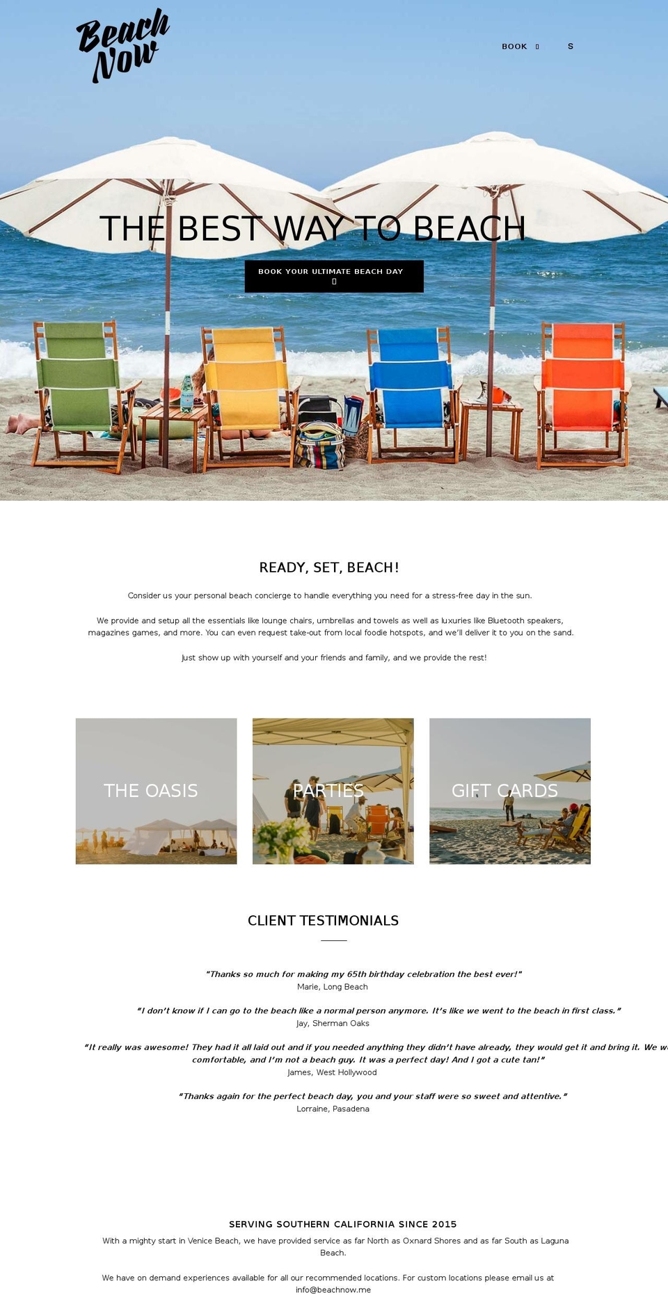 beachnow.me shopify website screenshot