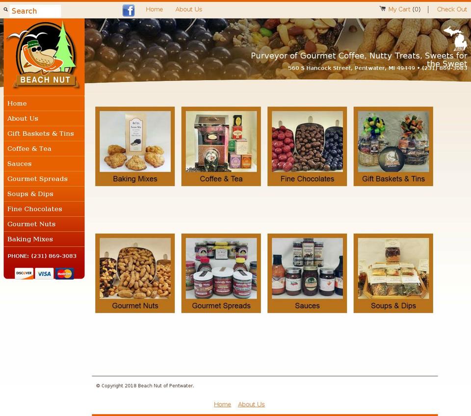 beachnutofpentwater.com — Shopify storefront screenshot