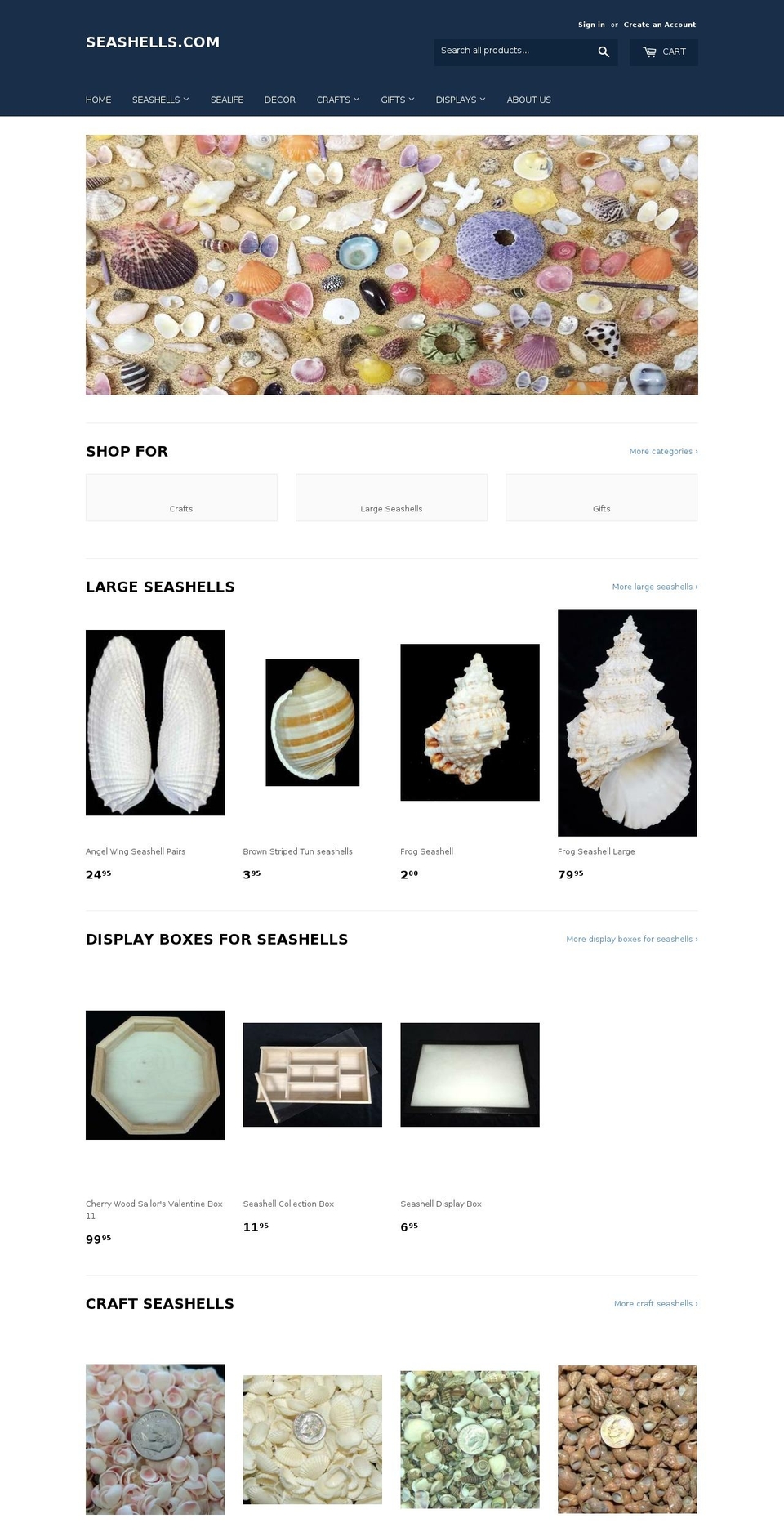 beachseaglass.com — Shopify storefront screenshot