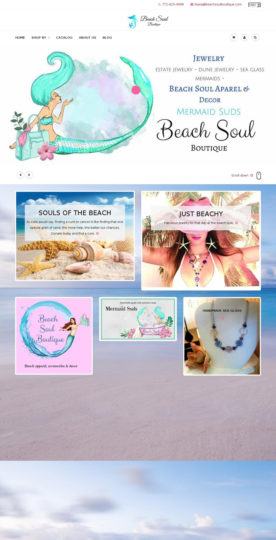 beachsoulboutique.com — Shopify storefront screenshot