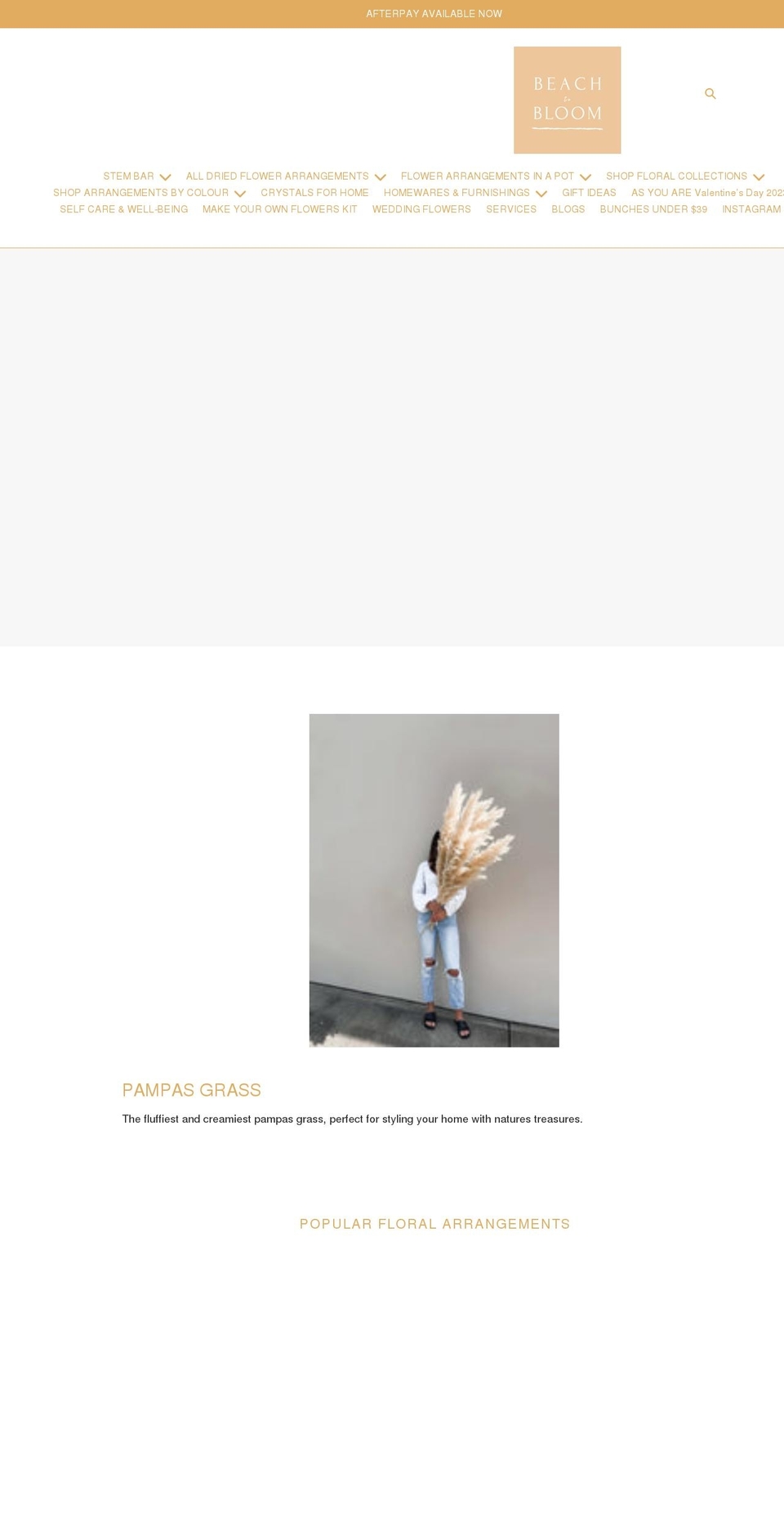 beachtobloom.com.au shopify website screenshot