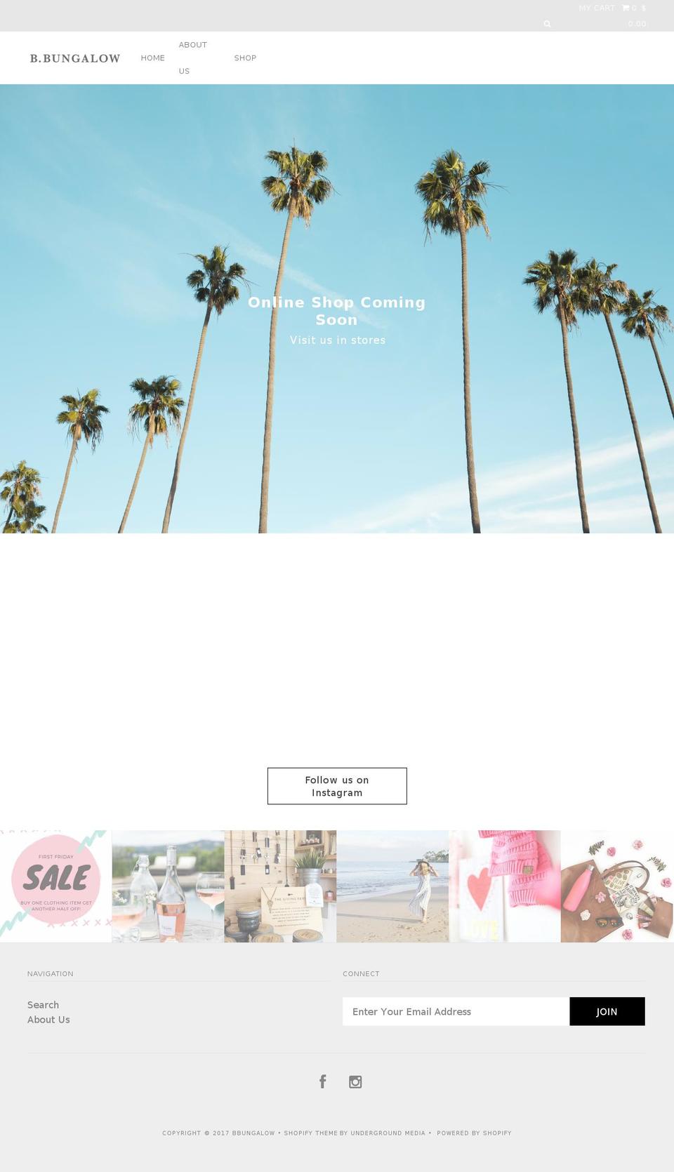 beachwaverbungalow.com shopify website screenshot