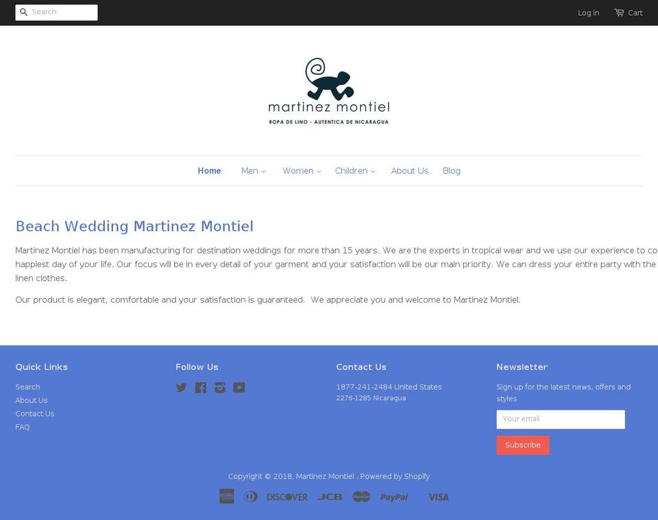 beachweddingmm.com — Shopify storefront screenshot