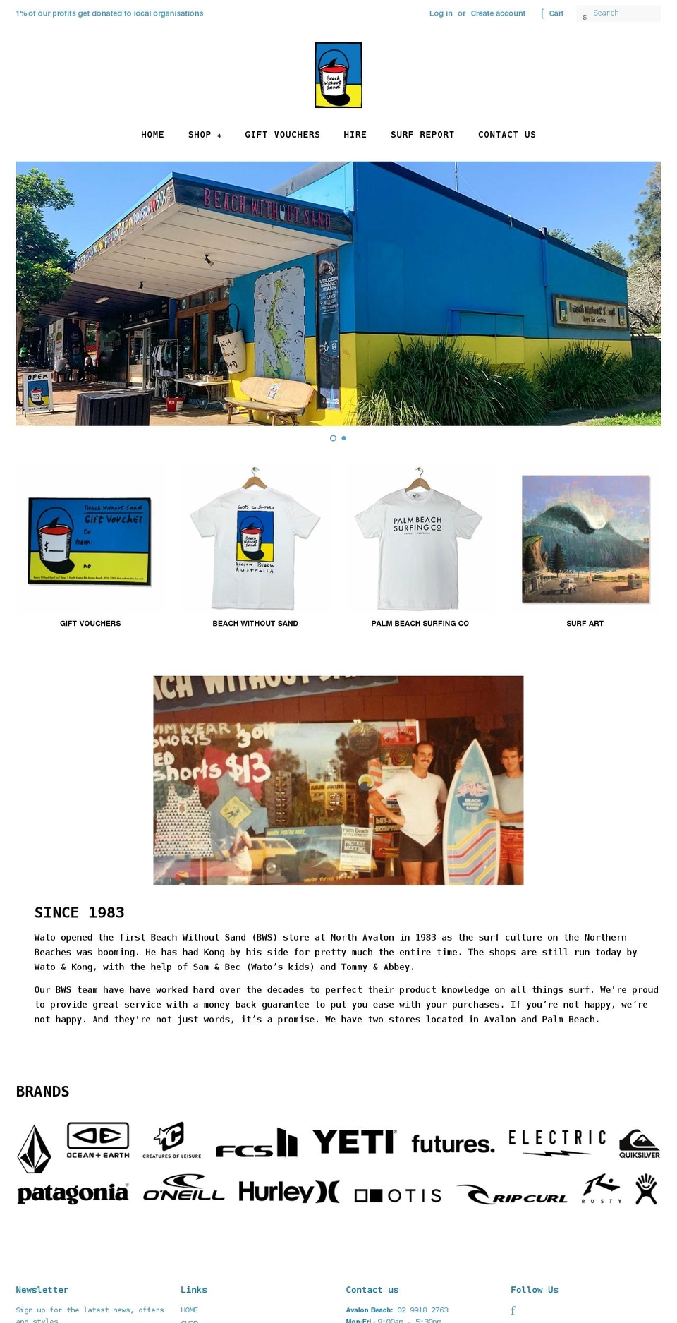 beachwithoutsand.com.au shopify website screenshot