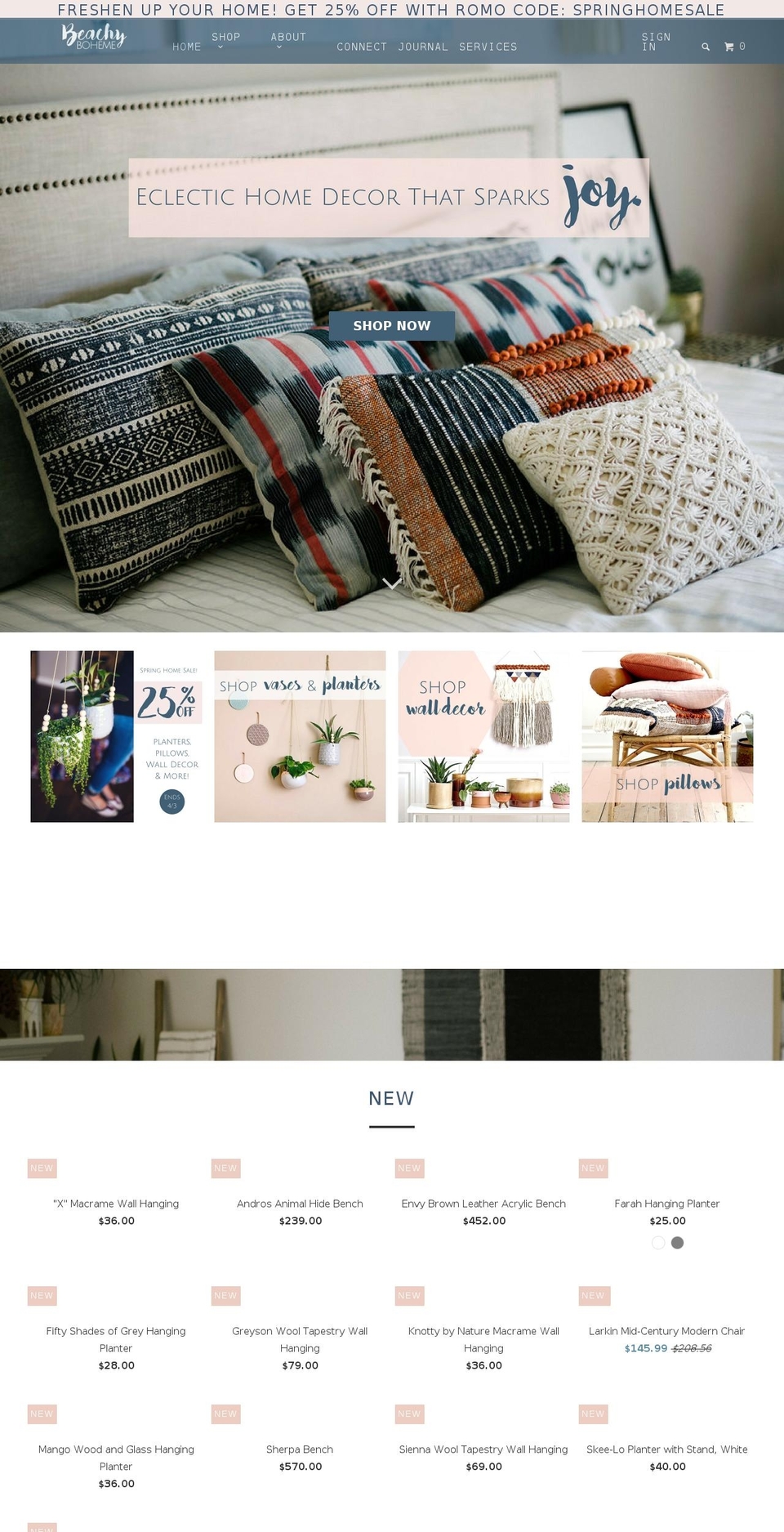 beachyboheme.com shopify website screenshot