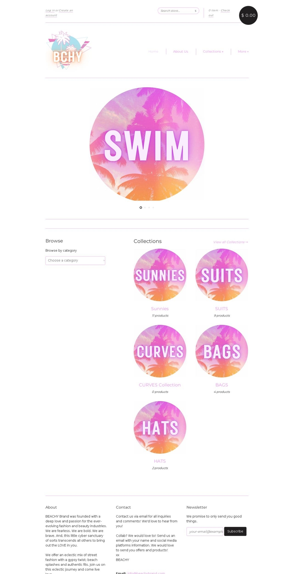 beachybrand.com shopify website screenshot