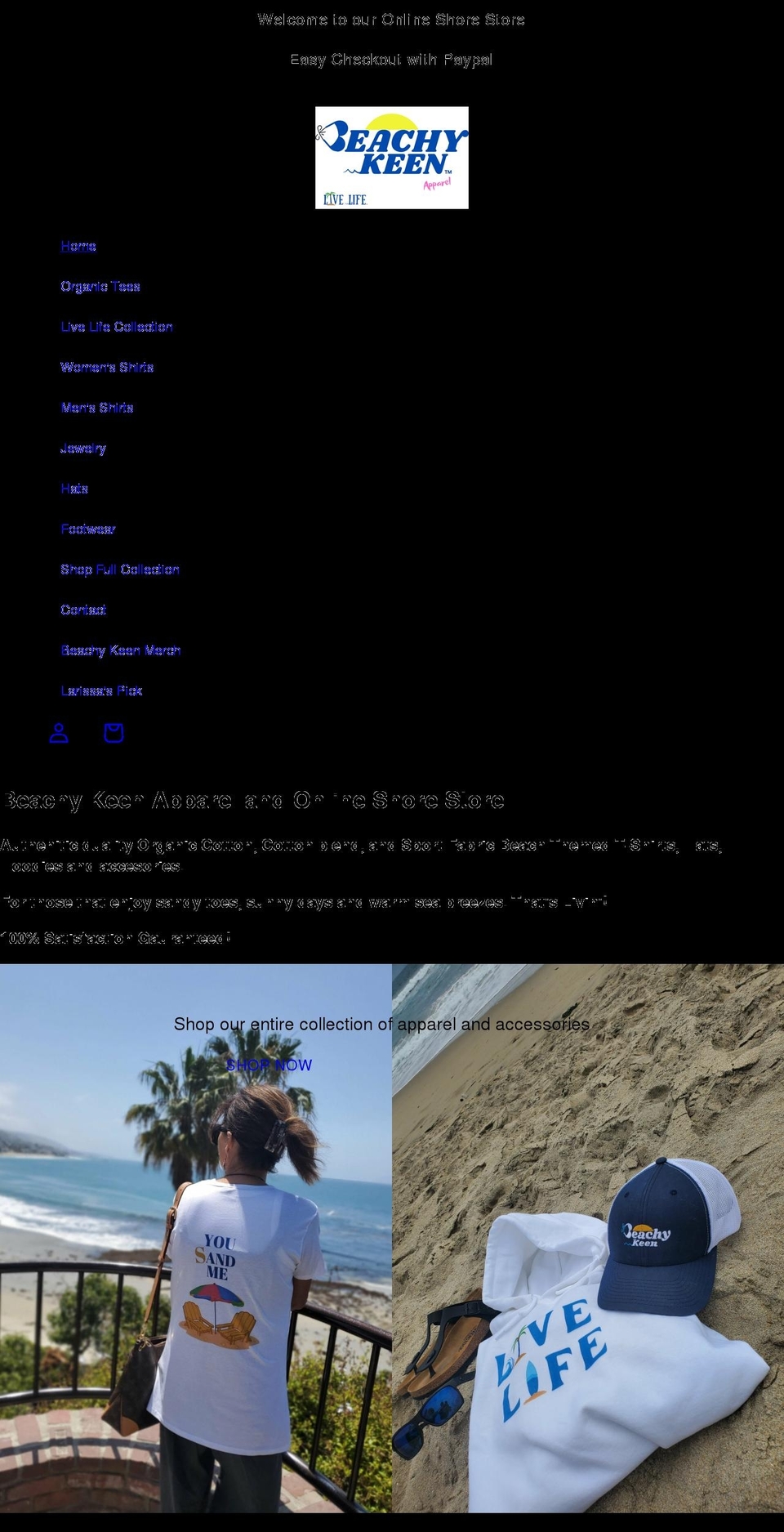 beachykeenstore.com shopify website screenshot