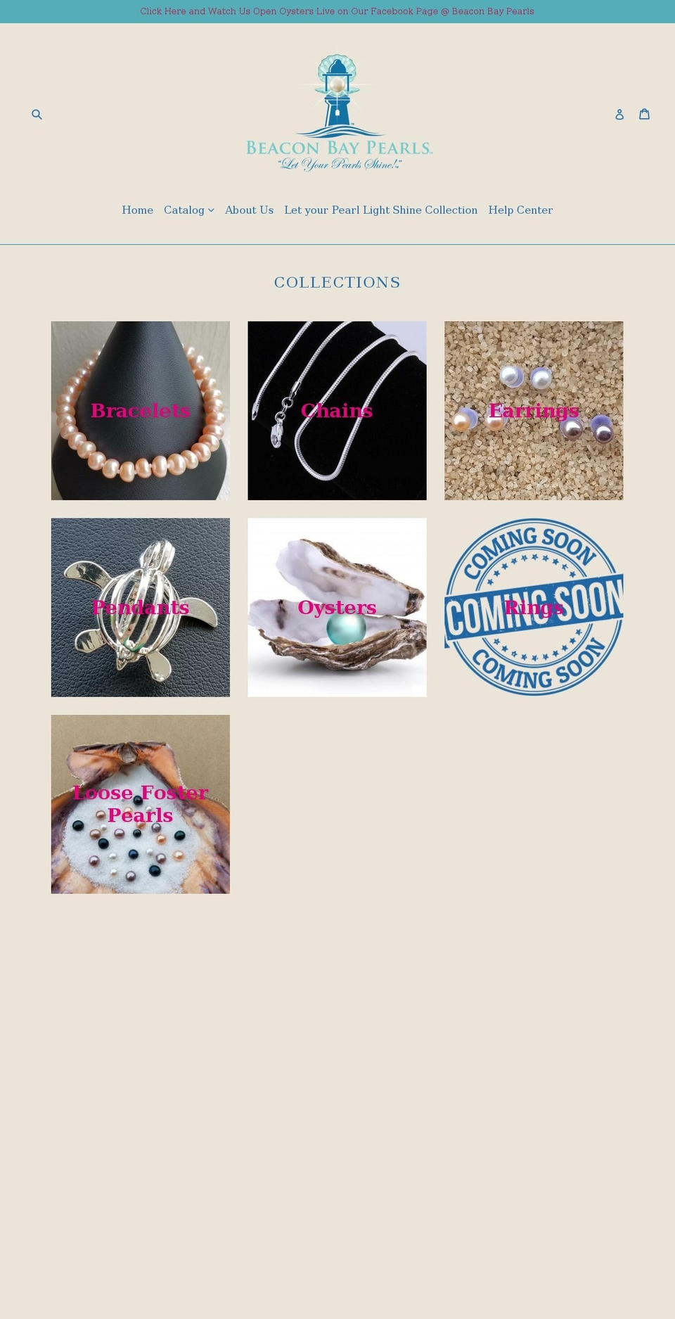 beaconbaypearls.com — Shopify storefront screenshot