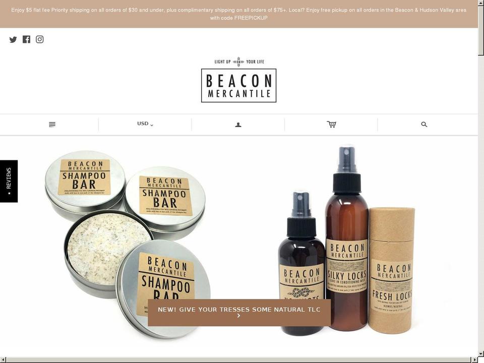 beaconmercantile.com — Shopify storefront screenshot