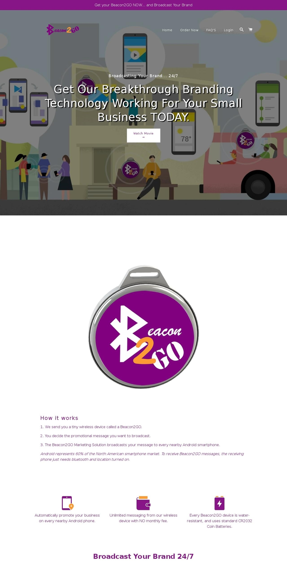 beacons2go.com — Shopify storefront screenshot