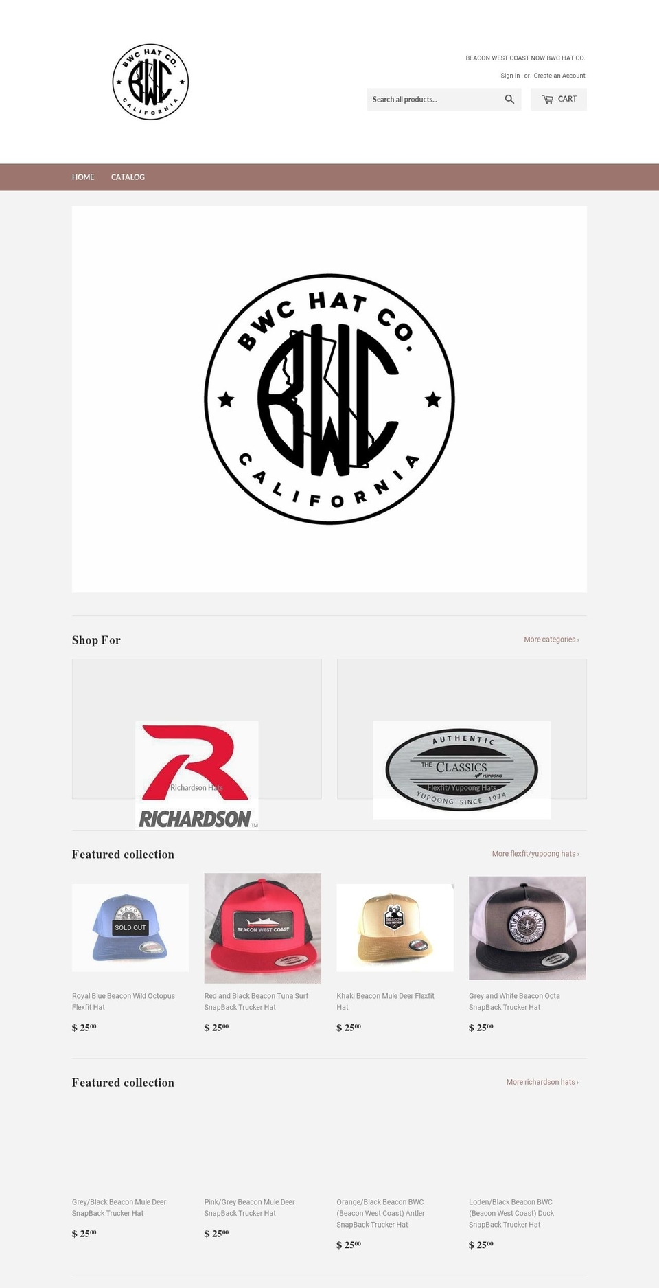 beaconwestcoast.com — Shopify storefront screenshot
