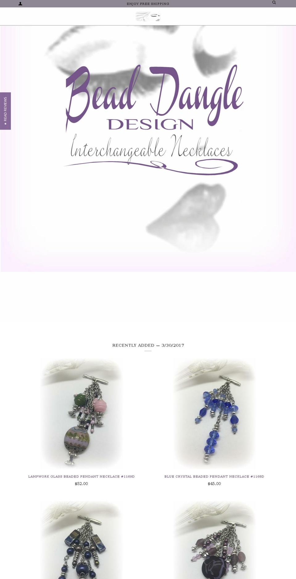 beaddangledesign.com shopify website screenshot