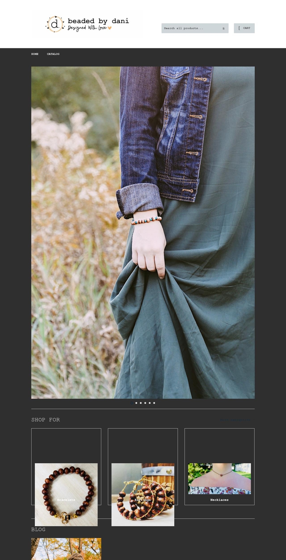 beadedbydanisawinski.com shopify website screenshot