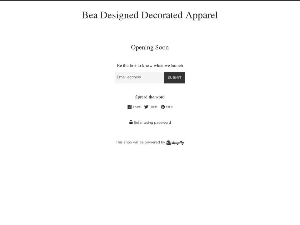 beadesigned.com — Shopify storefront screenshot