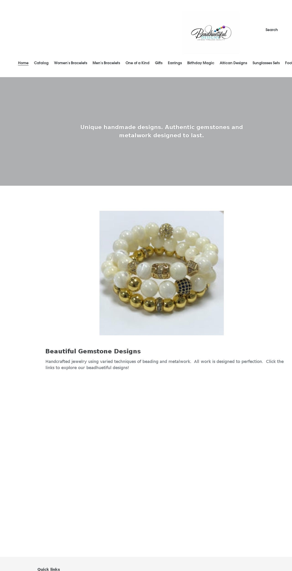 beadhuetifuldesigns.com shopify website screenshot
