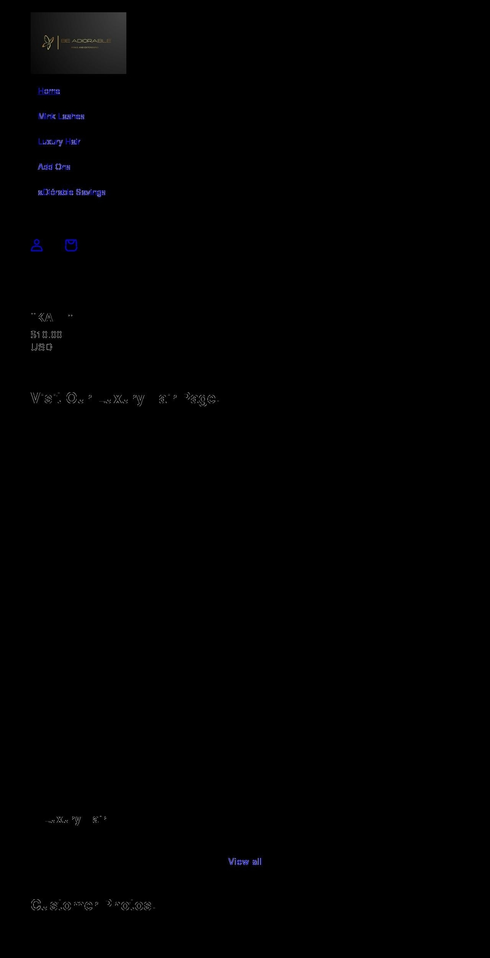beadiorable.com shopify website screenshot