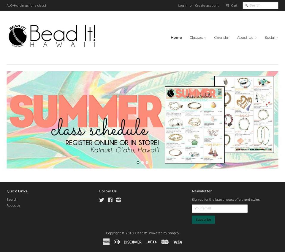 beadithonolulu.com — Shopify storefront screenshot