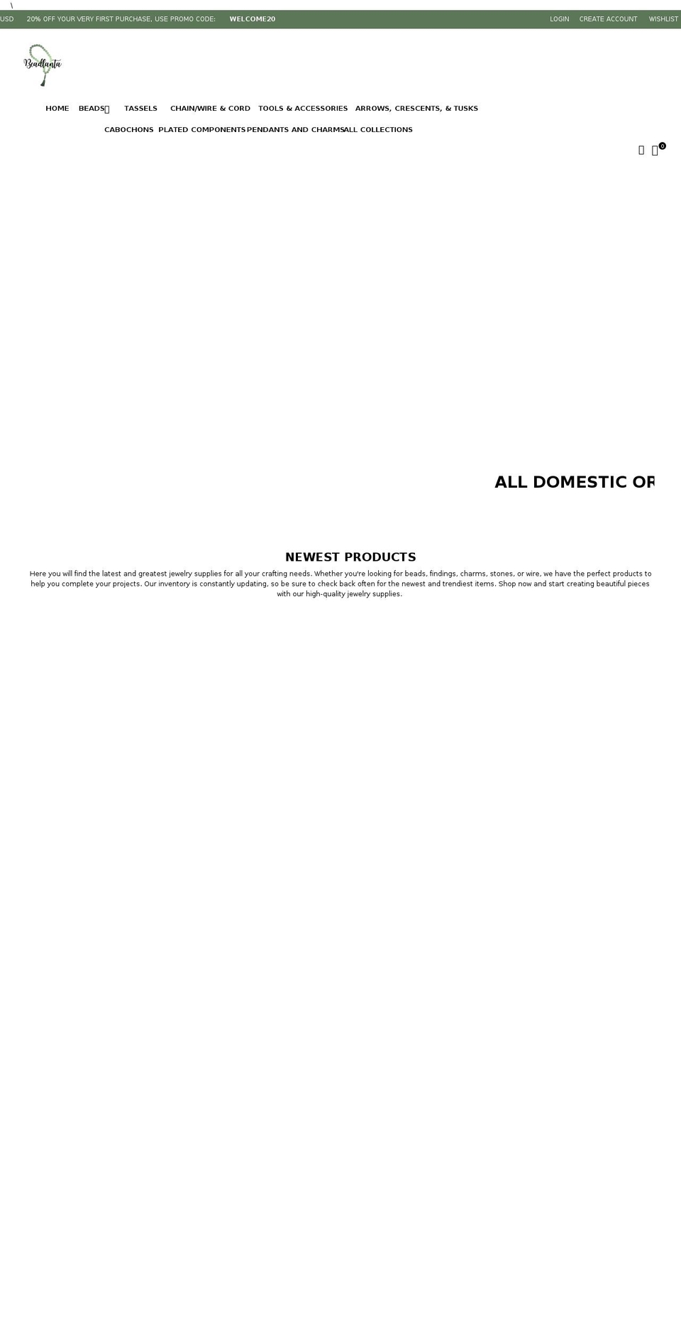 beadlanta.com shopify website screenshot