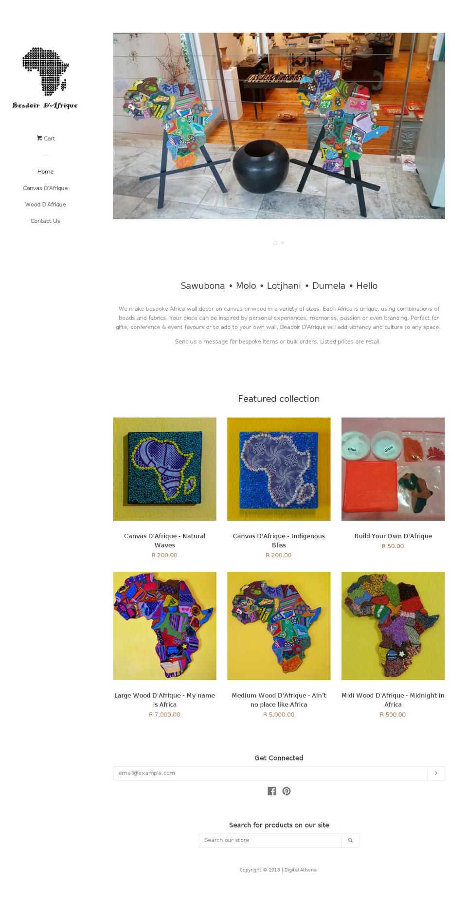 beadoirdafrique.com — Shopify storefront screenshot