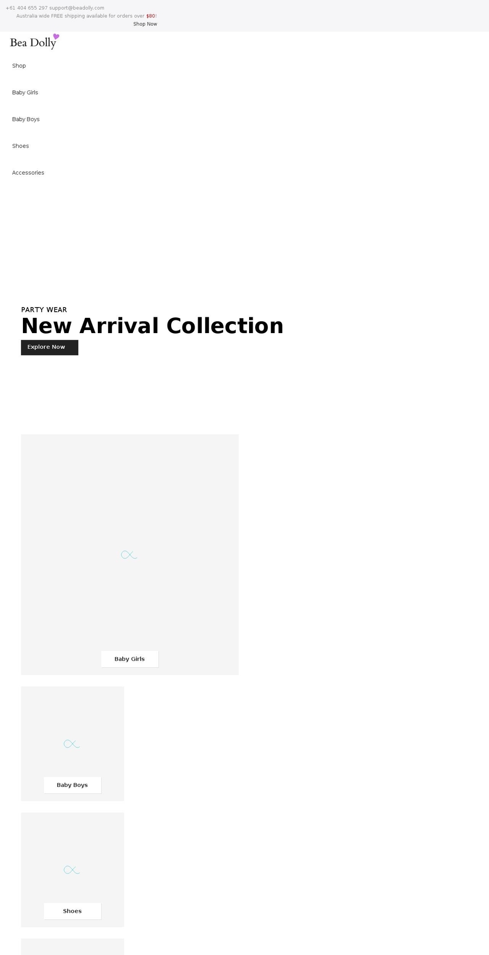 beadolly.com shopify website screenshot