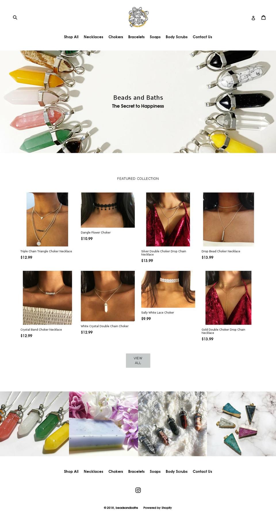 beadsandbaths.com — Shopify storefront screenshot