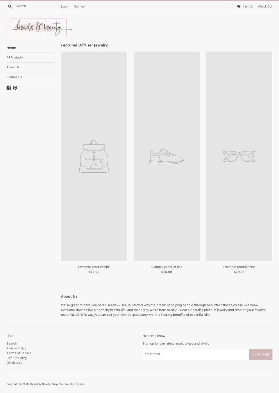 beadsandbeauty.com — Shopify storefront screenshot