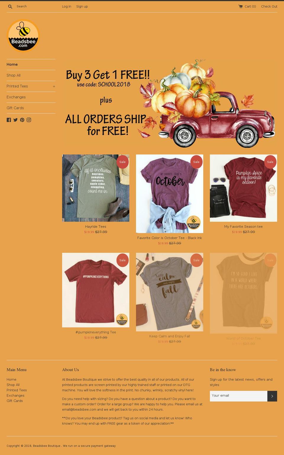 beadsbee.com — Shopify storefront screenshot