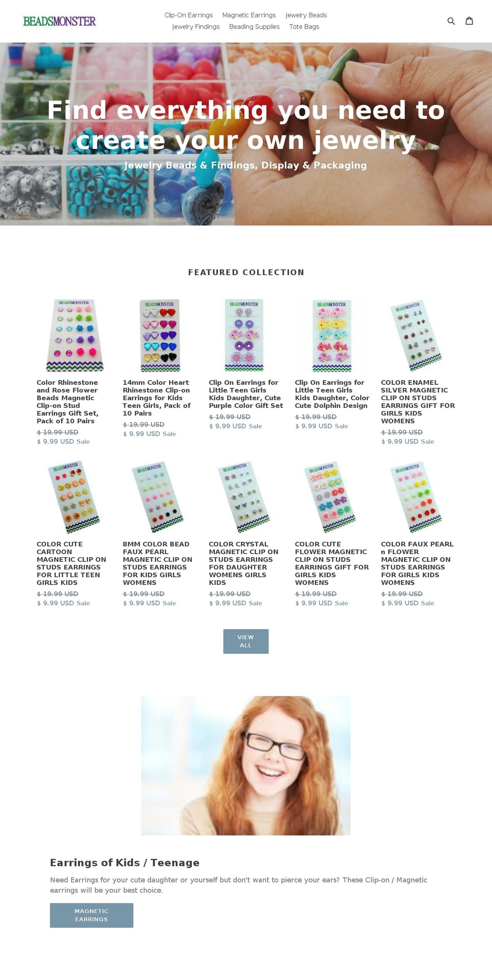 beadsmonster.com — Shopify storefront screenshot