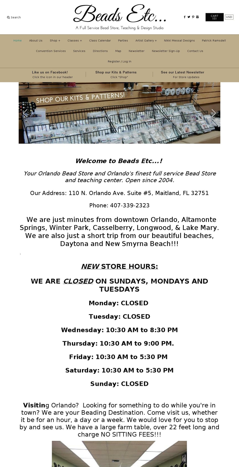 beadsorlando.com — Shopify storefront screenshot