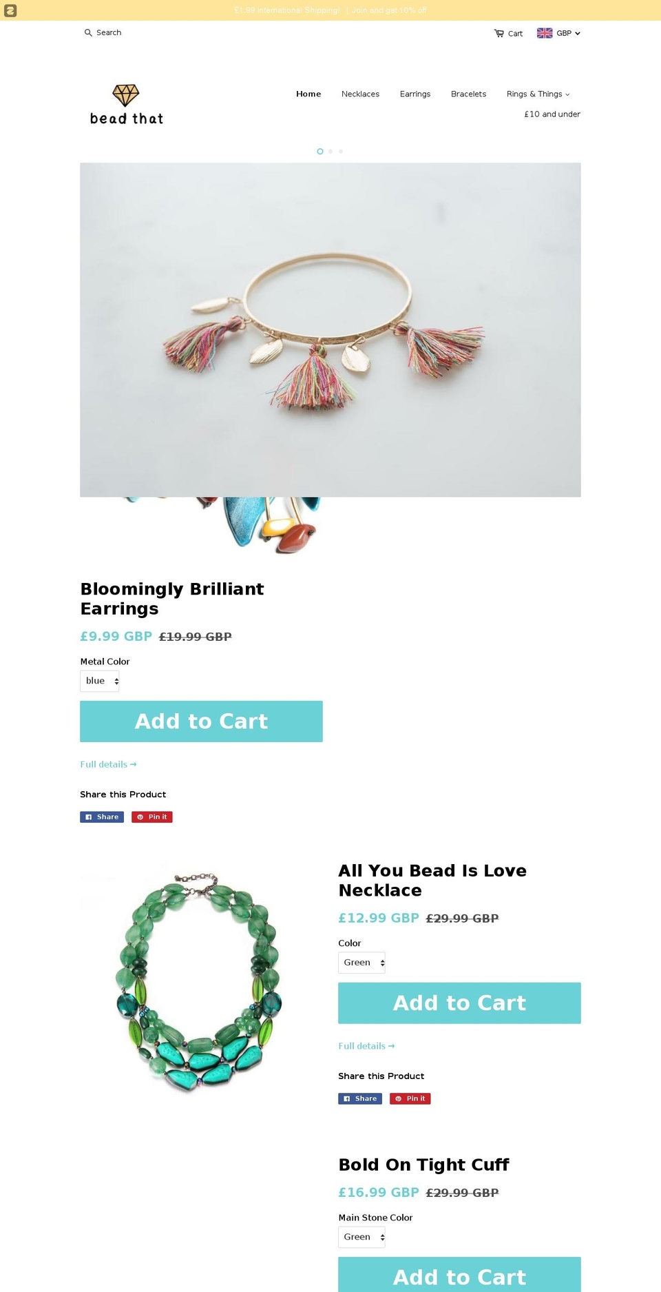 beadthat.com — Shopify storefront screenshot
