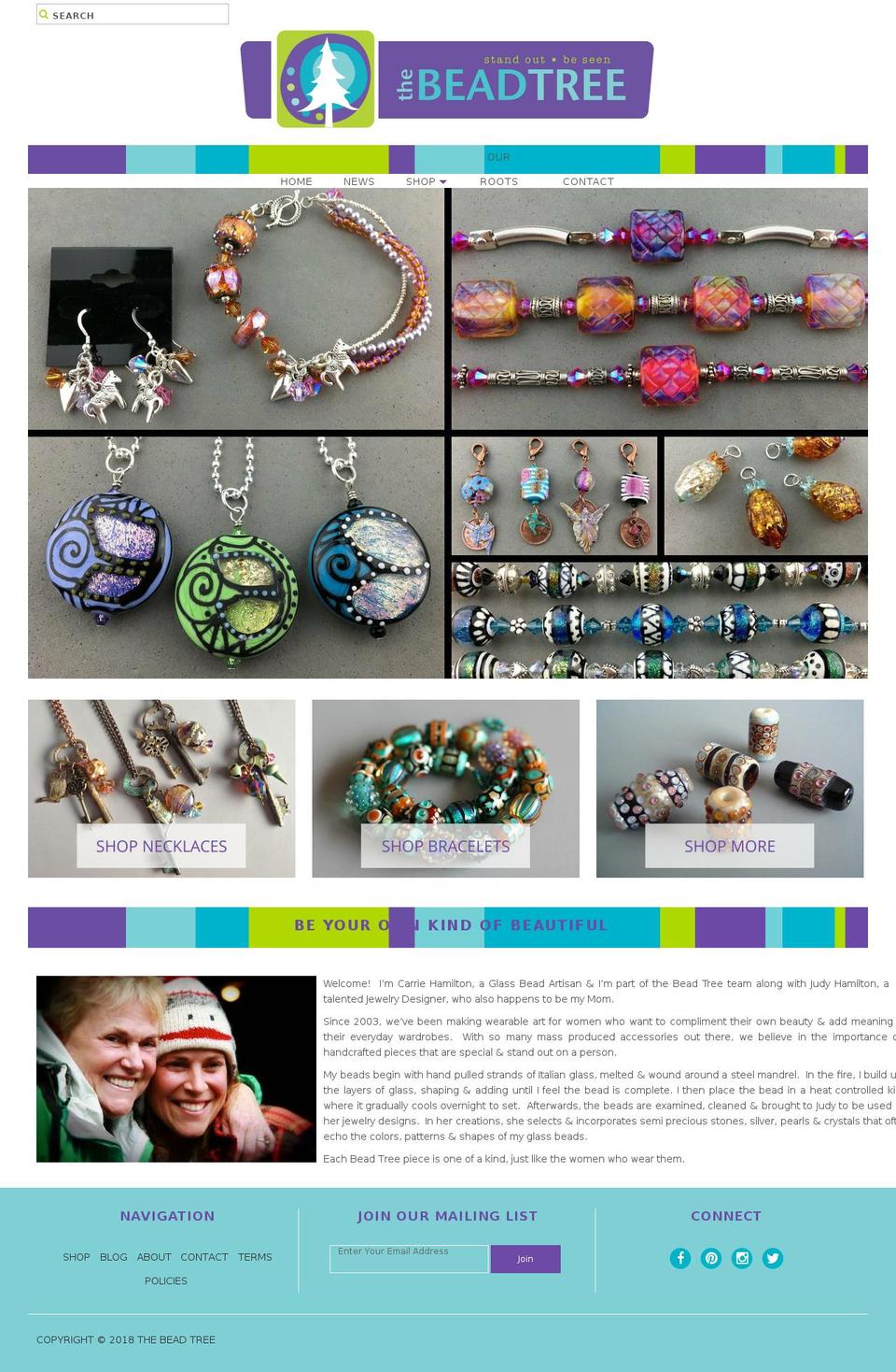 beadtree.net shopify website screenshot