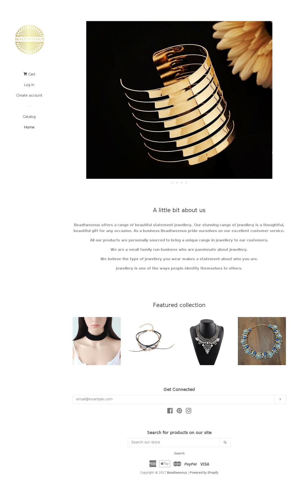 beadtweenus.com shopify website screenshot